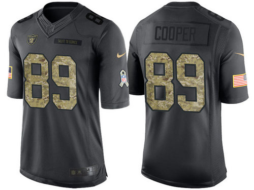 Nike Oakland Raiders 89 Amari Cooper Black NFL Salute to Service Limited Jerseys