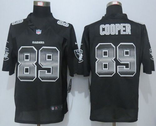 Nike Oakland Raiders 89 Amari Cooper Black Team Color NFL Limited Strobe Jersey