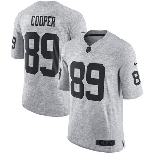 Nike Oakland Raiders 89 Amari Cooper Gray NFL Limited Gridiron Gray II Jersey