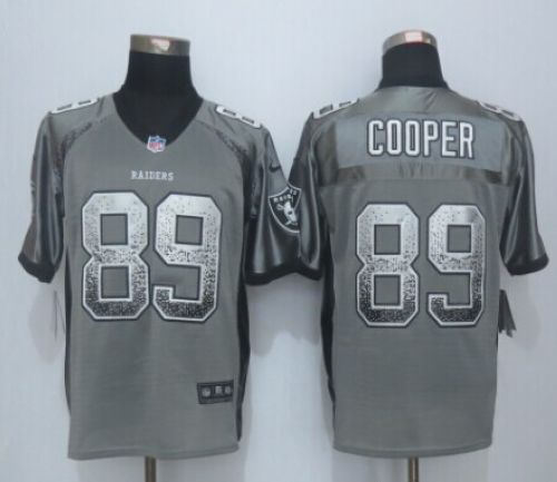 Nike Oakland Raiders 89 Amari Cooper Grey NFL Elite Drift Fashion Jersey