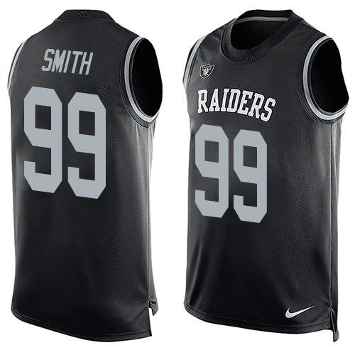 Nike Oakland Raiders 99 Aldon Smith Black Team Color NFL Limited Tank Top Jersey