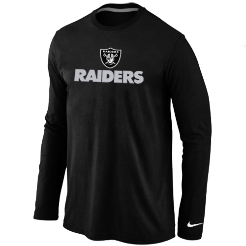 Nike Oakland Raiders Authentic Logo Long Sleeve T-Shirt Black