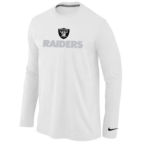 Nike Oakland Raiders Authentic Logo Long Sleeve T-Shirt white