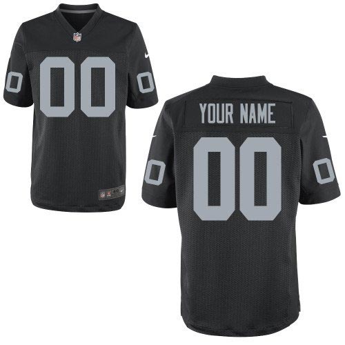 Nike Oakland Raiders Customized Elite Team Color Black Jersey