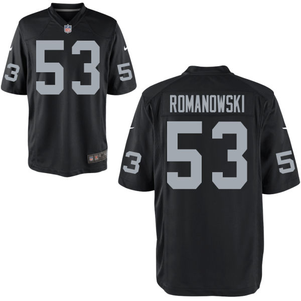 Nike Oakland Raiders Retired Player 53 Bill Romanowski Black NFL Elite Jersey