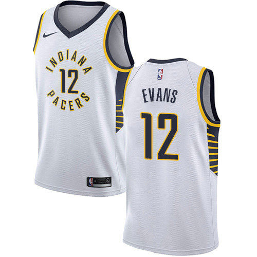 Nike Pacers #12 Tyreke Evans White NBA Swingman Association Edition Jersey