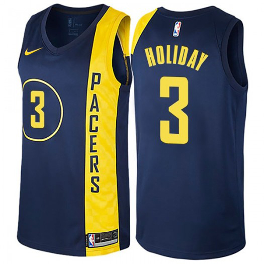 Nike Pacers #3 Aaron Holiday Navy Blue NBA Swingman City Edition Jersey