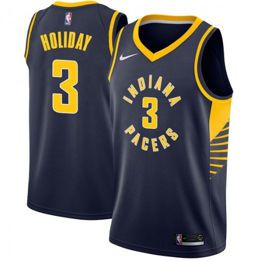 Nike Pacers #3 Aaron Holiday Navy Blue NBA Swingman Icon Edition Jersey