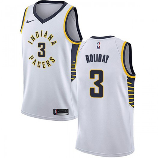 Nike Pacers #3 Aaron Holiday White NBA Swingman Association Edition Jersey