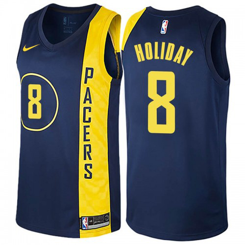 Nike Pacers #8 Justin Holiday Navy Blue NBA Swingman City Edition Jersey