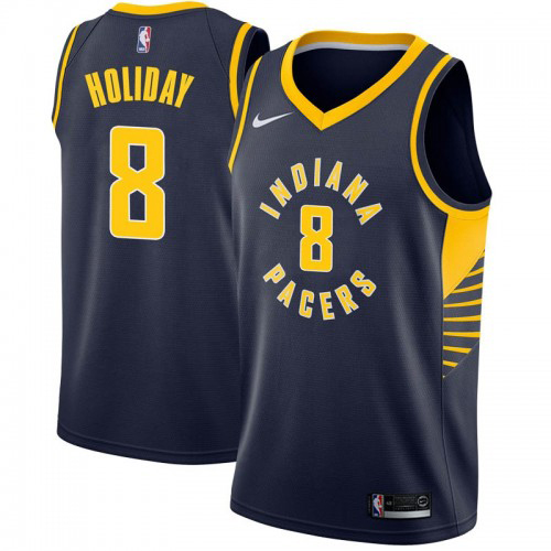 Nike Pacers #8 Justin Holiday Navy Blue NBA Swingman Icon Edition Jersey