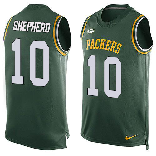Nike Packers #10 Darrius Shepherd Green Team Color Men's Stitched NFL Limited Tank Top Jersey