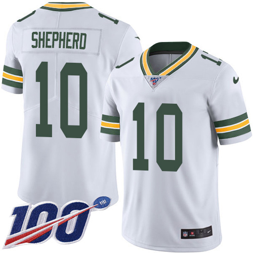 Nike Packers #10 Darrius Shepherd White Men's Stitched NFL 100th Season Vapor Untouchable Limited Jersey