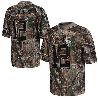Nike Packers #12 Aaron Rodgers Camo Youth Stitched NFL Realtree Elite Jersey