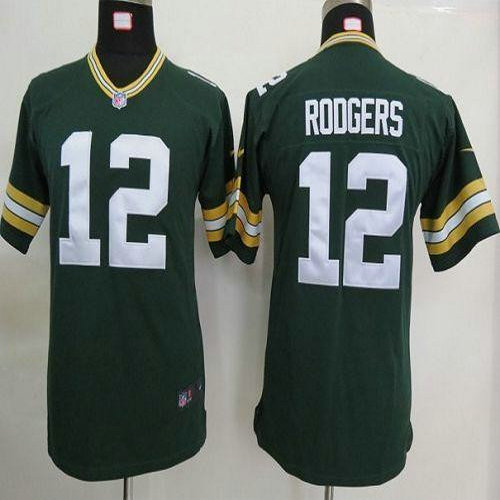 Nike Packers #12 Aaron Rodgers Green Team Color Youth Stitched NFL Elite Jersey