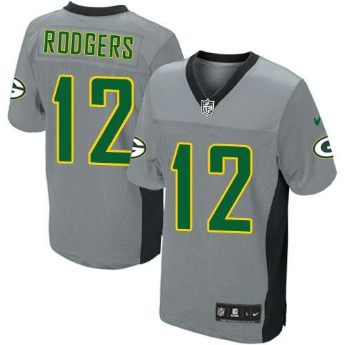 Nike Packers #12 Aaron Rodgers Grey Shadow Youth Stitched NFL Elite Jersey