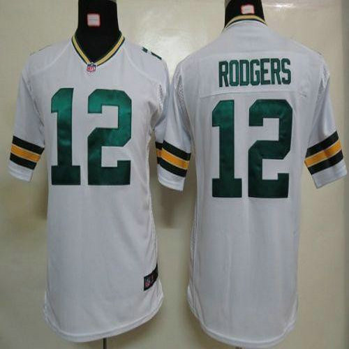 Nike Packers #12 Aaron Rodgers White Youth Stitched NFL Elite Jersey