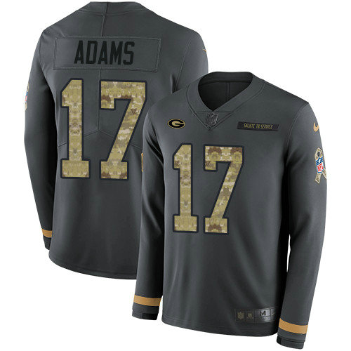 Nike Packers #17 Davante Adams Anthracite Salute to Service Youth
