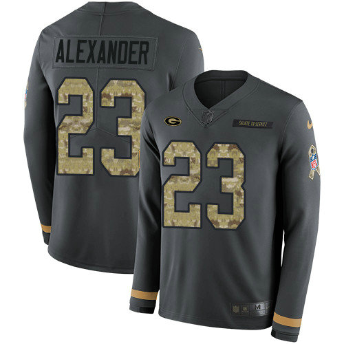 Nike Packers #23 Jaire Alexander Anthracite Salute to Service Youth