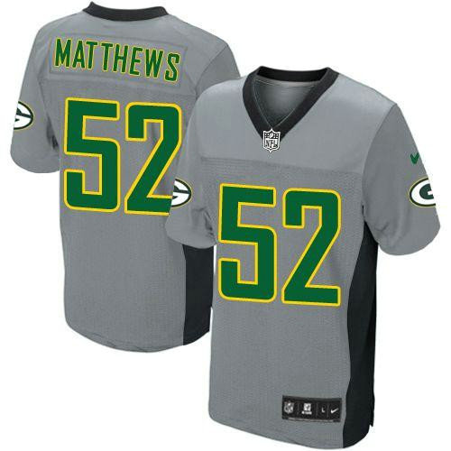 Nike Packers #52 Clay Matthews Grey Shadow Youth Stitched NFL Elite Jersey