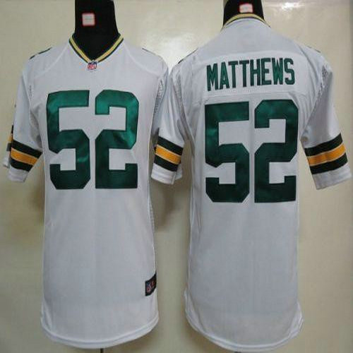 Nike Packers #52 Clay Matthews White Youth Stitched NFL Elite Jersey