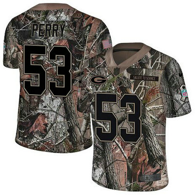 Nike Packers #53 Nick Perry Camo Youth Stitched NFL Limited Rush Realtree Jersey