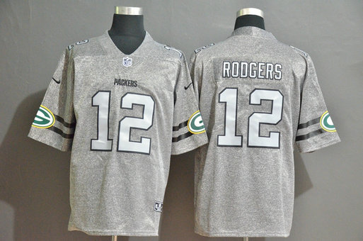 Nike Packers 12 Aaron Rodgers 2019 Gray Gridiron Gray Vapor Untouchable Limited Jersey