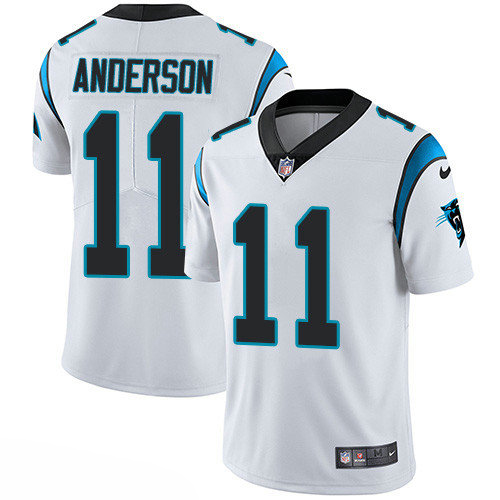 Nike Panthers #11 Robby Anderson White Men's Stitched NFL Vapor Untouchable Limited Jersey