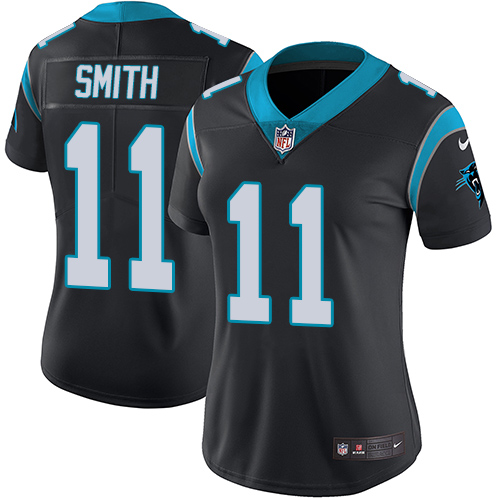 Nike Panthers #11 Torrey Smith Black Team Color Women's Stitched NFL Vapor Untouchable Limited Jersey