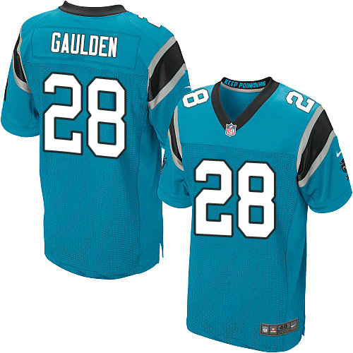 Nike Panthers #28 Rashaan Gaulden Blue Alternate Men's Stitched NFL Elite Jersey