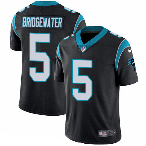 Nike Panthers #5 Teddy Bridgewater Black Team Color Men's Stitched NFL Vapor Untouchable Limited Jersey