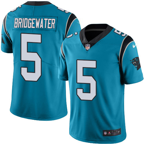 Nike Panthers #5 Teddy Bridgewater Blue Alternate Men's Stitched NFL Vapor Untouchable Limited Jersey