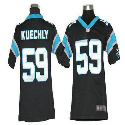Nike Panthers #59 Luke Kuechly Black Team Color Youth Stitched NFL Elite Jersey
