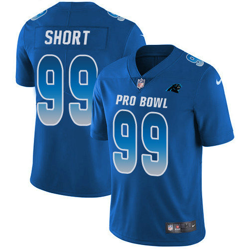 Nike Panthers #99 Kawann Short Royal Men's Stitched NFL Limited NFC 2019 Pro Bowl Jersey
