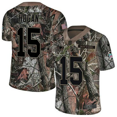 Nike Patriots #15 Chris Hogan Camo Youth Stitched NFL Limited Rush Realtree Jersey