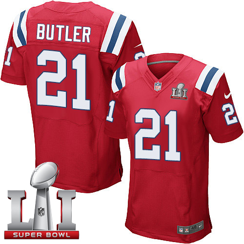 Nike Patriots #21 Malcolm Butler Red Alternate Super Bowl LI 51 Elite Jersey