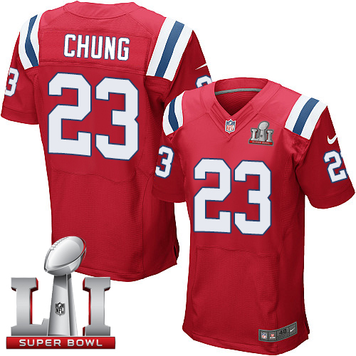 Nike Patriots #23 Patrick Chung Red Alternate Super Bowl LI 51 Elite Jersey