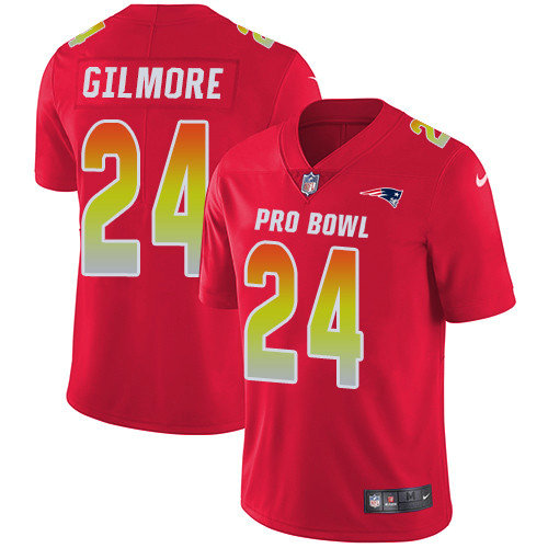 Nike Patriots #24 Stephon Gilmore Red Youth Stitched NFL Limited AFC 2019 Pro Bowl Jersey