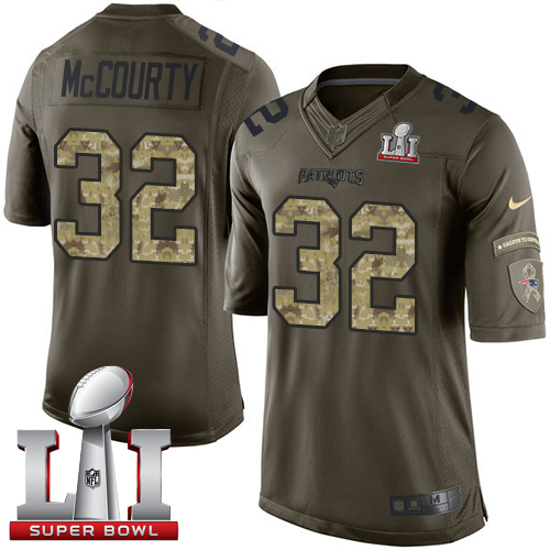 Nike Patriots #32 Devin McCourty Green Super Bowl LI 51 Limited Salute to Service Jersey