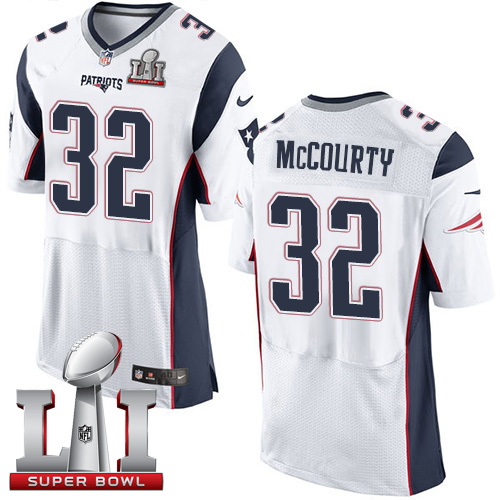 Nike Patriots #32 Devin McCourty White Super Bowl LI 51 New Elite Jersey