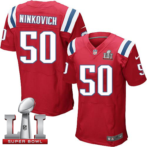 Nike Patriots #50 Rob Ninkovich Red Alternate Super Bowl LI 51 Elite Jersey