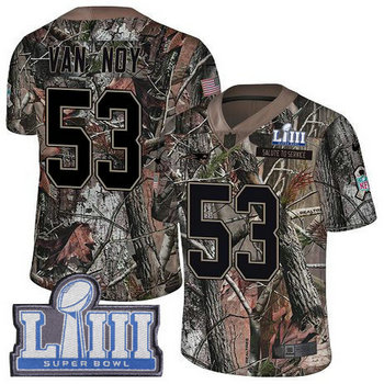 Nike Patriots #53 Kyle Van Noy Camo Super Bowl LIII Bound Men's Stitched NFL Limited Rush Realtree Jersey