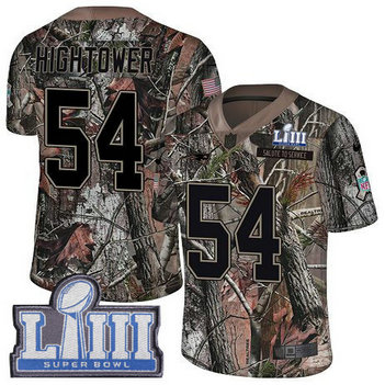 Nike Patriots #54 Dont'a Hightower Camo Super Bowl LIII Bound Youth Stitched NFL  Limited Rush Realtree Jersey