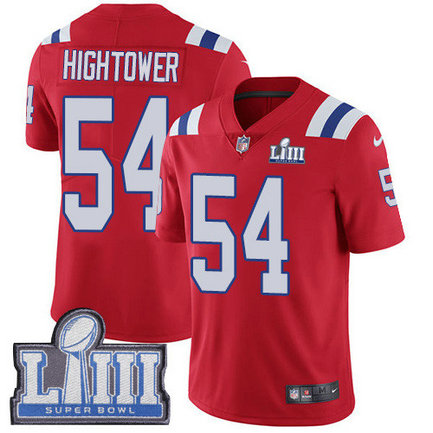 Nike Patriots #54 Dont'a Hightower Red Alternate Super Bowl LIII Bound Youth Stitched NFL Vapor Untouchable Limited Jersey 