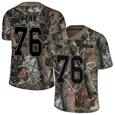 Nike Patriots #76 Isaiah Wynn Camo Youth Stitched NFL Limited Rush Realtree Jersey