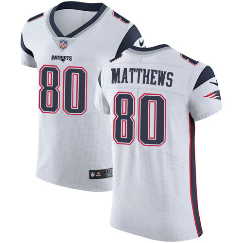 Nike Patriots #80 Jordan Matthews White Men's Stitched NFL Vapor Untouchable Elite Jersey