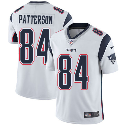 Nike Patriots #84 Patterson White Vapor limited Jersey
