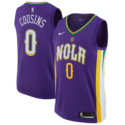 Nike Pelicans #0 DeMarcus Cousins Purple NBA Swingman City Edition Jersey