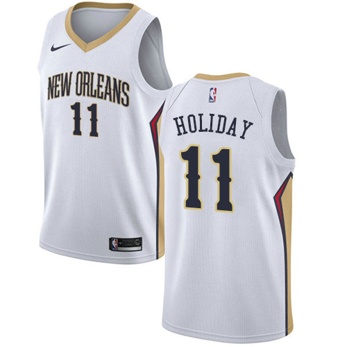 Nike Pelicans #11 Jrue Holiday White NBA Swingman Association Edition Jersey