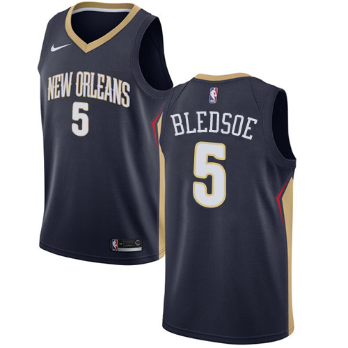 Nike Pelicans #5 Eric Bledsoe Navy NBA Swingman Icon Edition Jersey